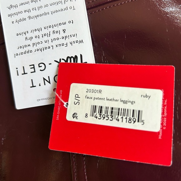 NWT Spanx Chocolate Brown Faux Leather Leggings in S (Never worn) - Picture 4 of 4